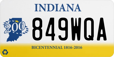 IN license plate 849WQA