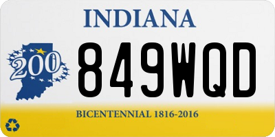 IN license plate 849WQD