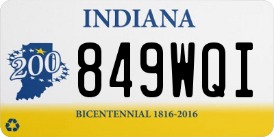 IN license plate 849WQI