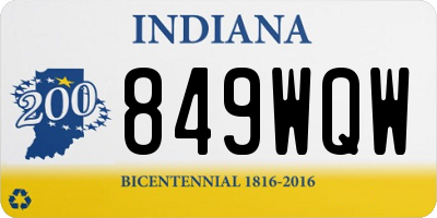 IN license plate 849WQW