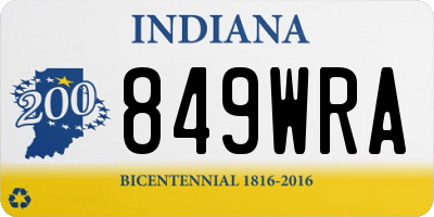 IN license plate 849WRA