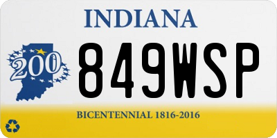 IN license plate 849WSP