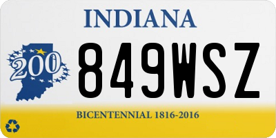 IN license plate 849WSZ