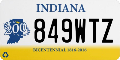 IN license plate 849WTZ