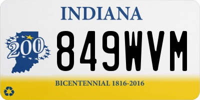 IN license plate 849WVM