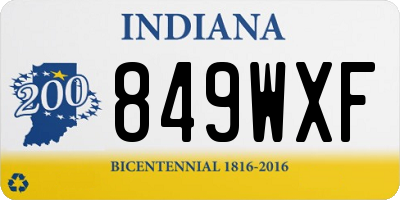 IN license plate 849WXF