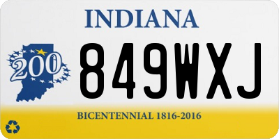 IN license plate 849WXJ