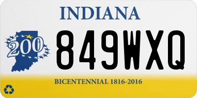 IN license plate 849WXQ
