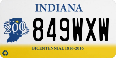 IN license plate 849WXW