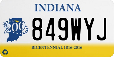 IN license plate 849WYJ