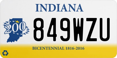 IN license plate 849WZU
