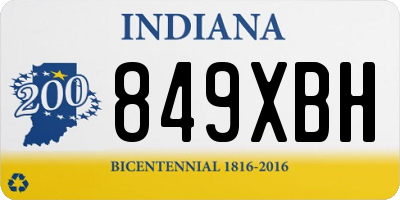 IN license plate 849XBH