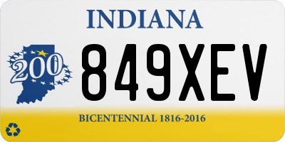 IN license plate 849XEV