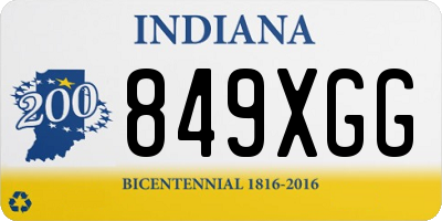 IN license plate 849XGG