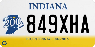 IN license plate 849XHA