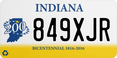 IN license plate 849XJR