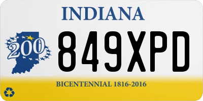 IN license plate 849XPD