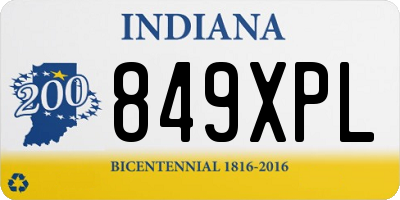 IN license plate 849XPL
