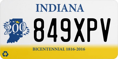 IN license plate 849XPV