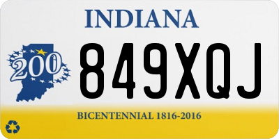 IN license plate 849XQJ