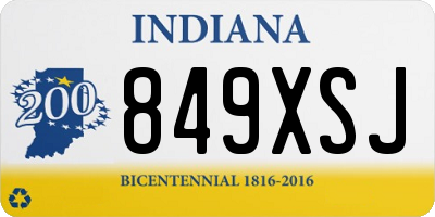 IN license plate 849XSJ