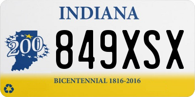 IN license plate 849XSX