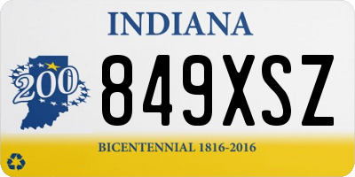 IN license plate 849XSZ