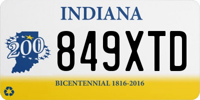 IN license plate 849XTD