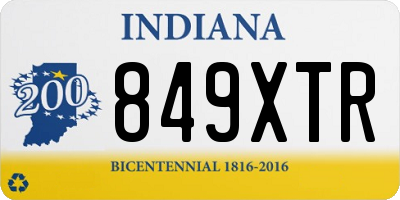IN license plate 849XTR