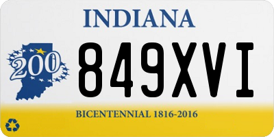 IN license plate 849XVI