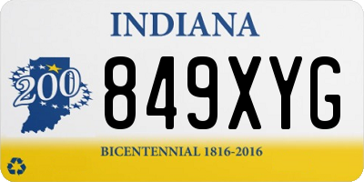 IN license plate 849XYG