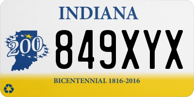 IN license plate 849XYX