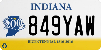 IN license plate 849YAW