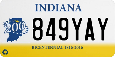 IN license plate 849YAY