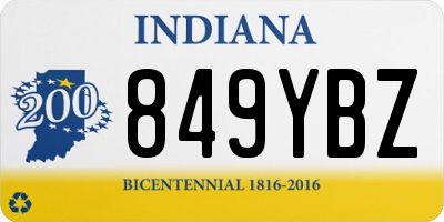 IN license plate 849YBZ