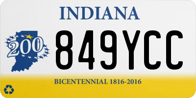 IN license plate 849YCC