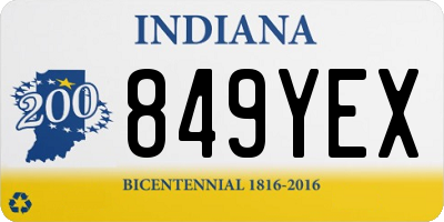 IN license plate 849YEX