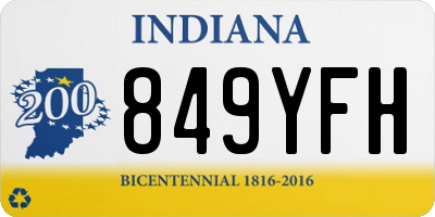 IN license plate 849YFH