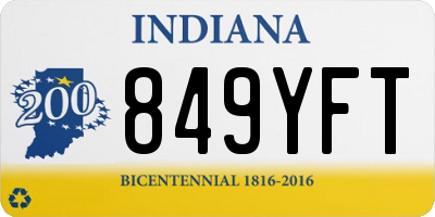 IN license plate 849YFT