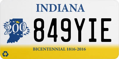 IN license plate 849YIE