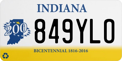 IN license plate 849YLO