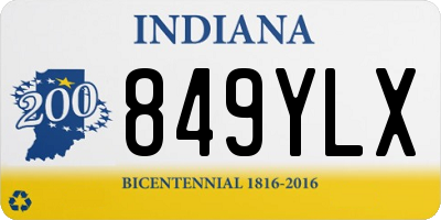 IN license plate 849YLX