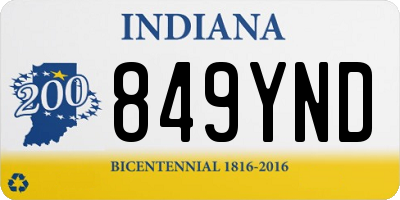 IN license plate 849YND