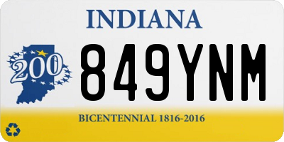 IN license plate 849YNM