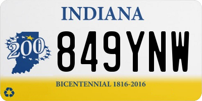 IN license plate 849YNW