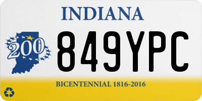 IN license plate 849YPC
