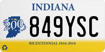 IN license plate 849YSC