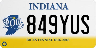 IN license plate 849YUS