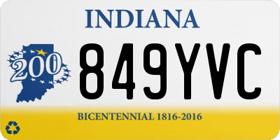 IN license plate 849YVC