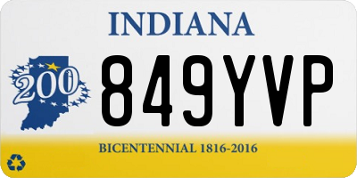 IN license plate 849YVP